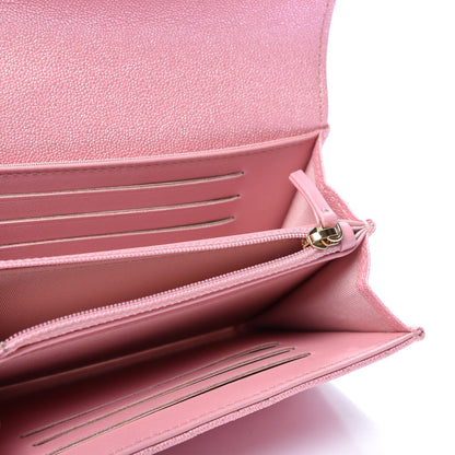 Chanel Iridescent Caviar Quilted Medium Flap Wallet Rose Pink 4 of 10