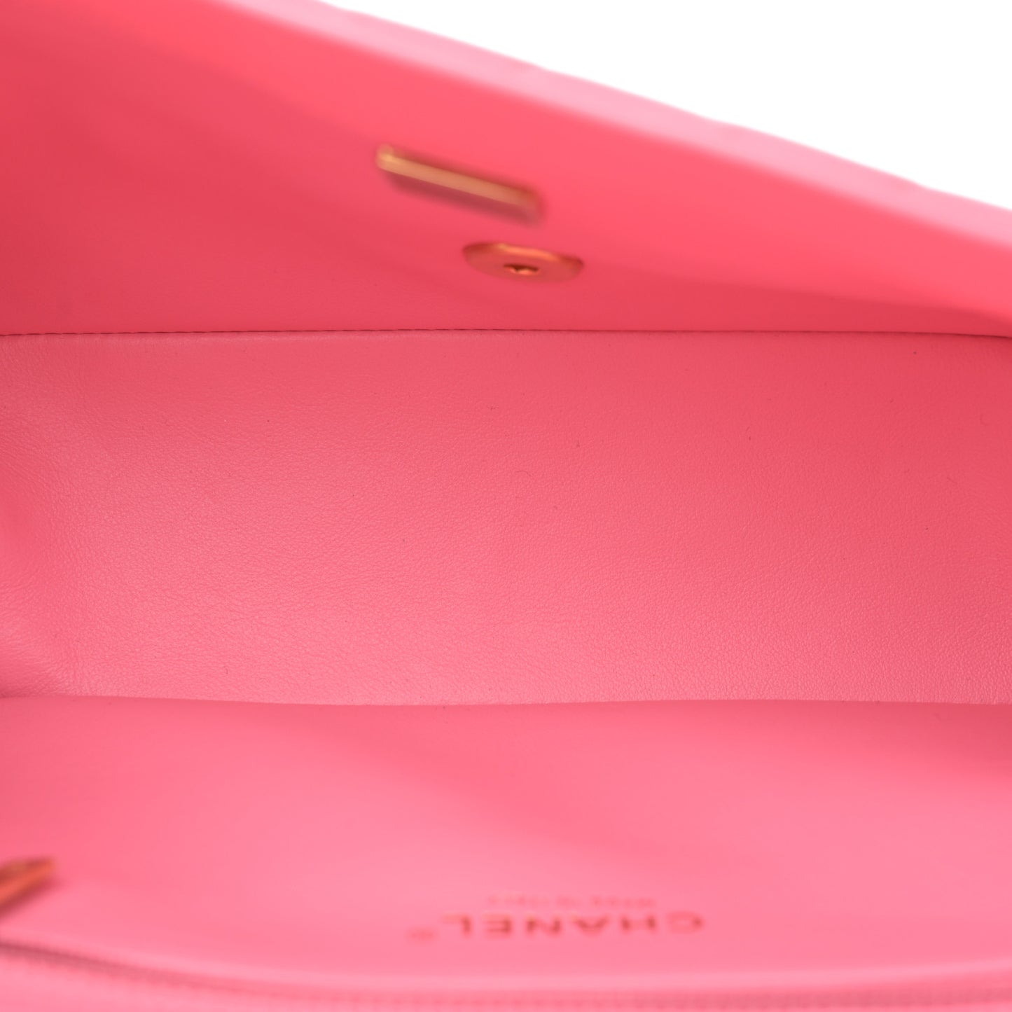Lambskin Quilted Chaine Lettre Flap Pink