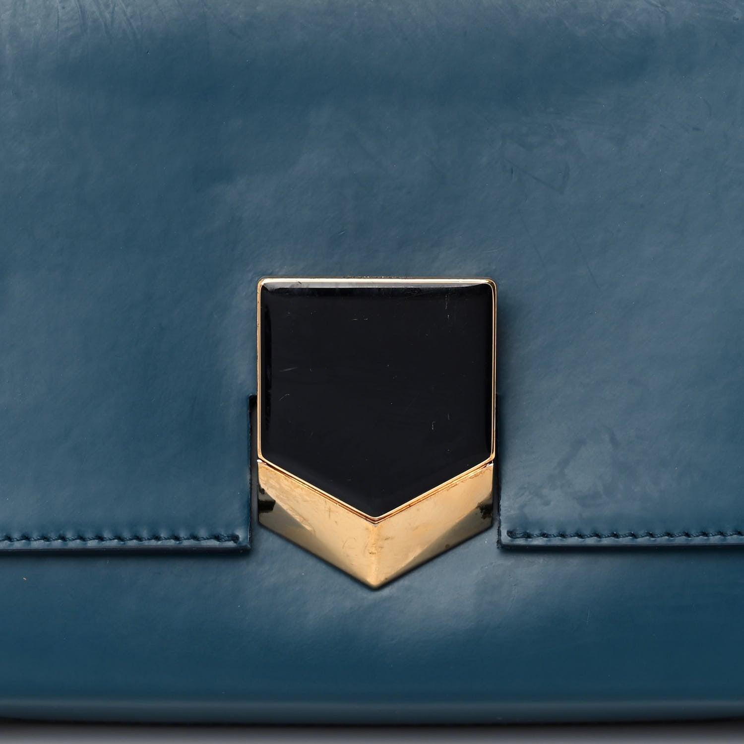 Jimmy Choo Smooth Calfskin Lockett City Shoulder Bag Midnight Blue 7 of 10