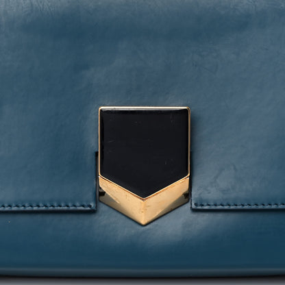 Jimmy Choo Smooth Calfskin Lockett City Shoulder Bag Midnight Blue 7 of 10