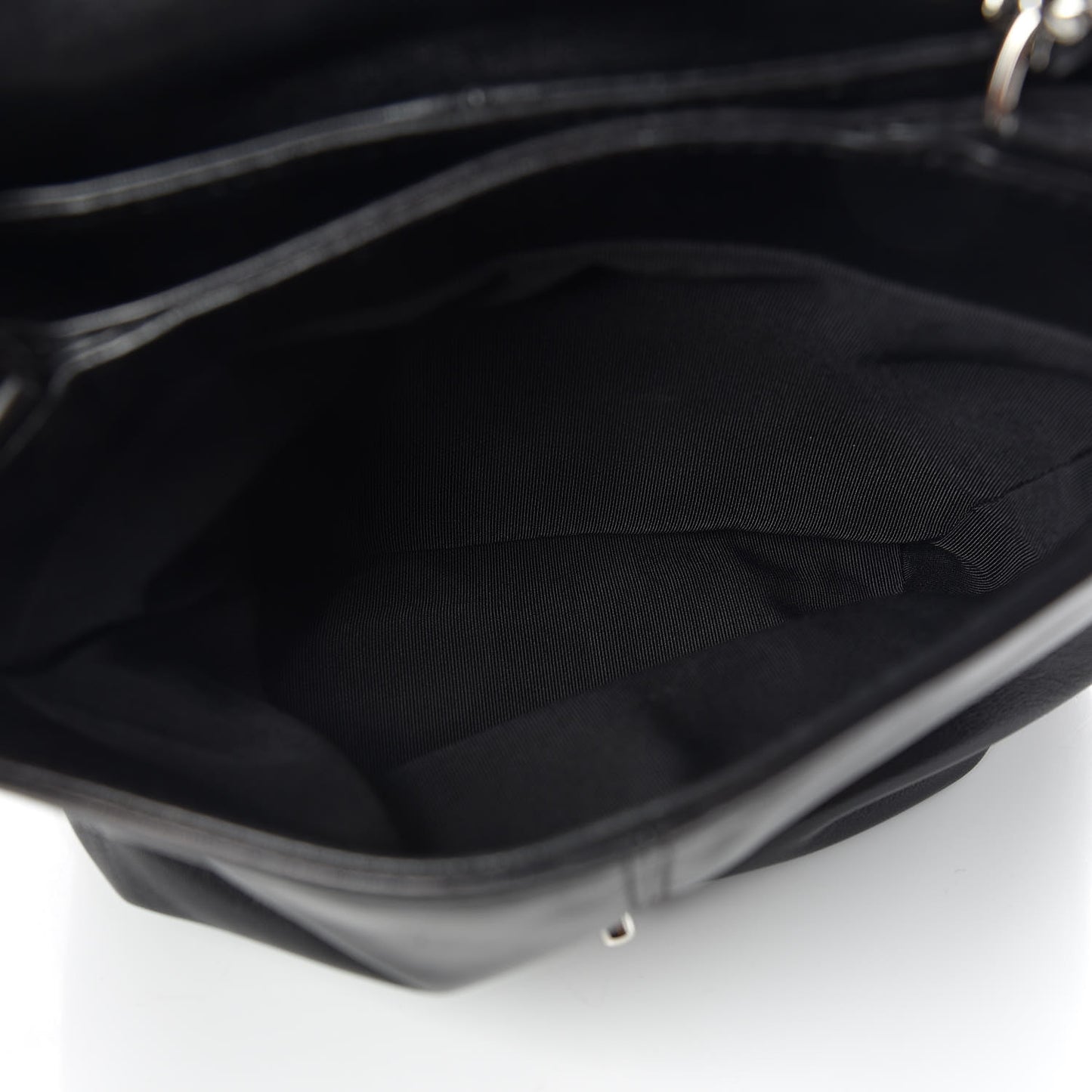 Shiny Lambskin Quilted Mini Trianon Messenger Flap Black