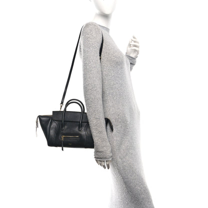 Celine Supple Shiny Lambskin Little New Luggage Black 2 of 10