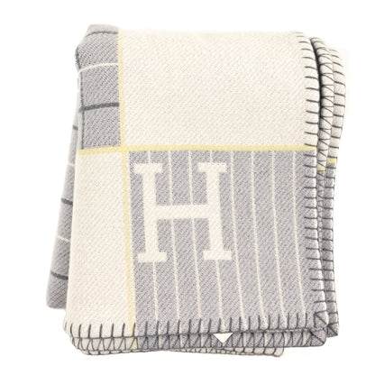 Hermes Wool Cashmere Avalon Cabriole Blanket Gris Perle 1 of 3