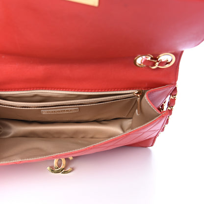 Chanel Lambskin Quilted Large Golden Class Flap Red 4 of 18