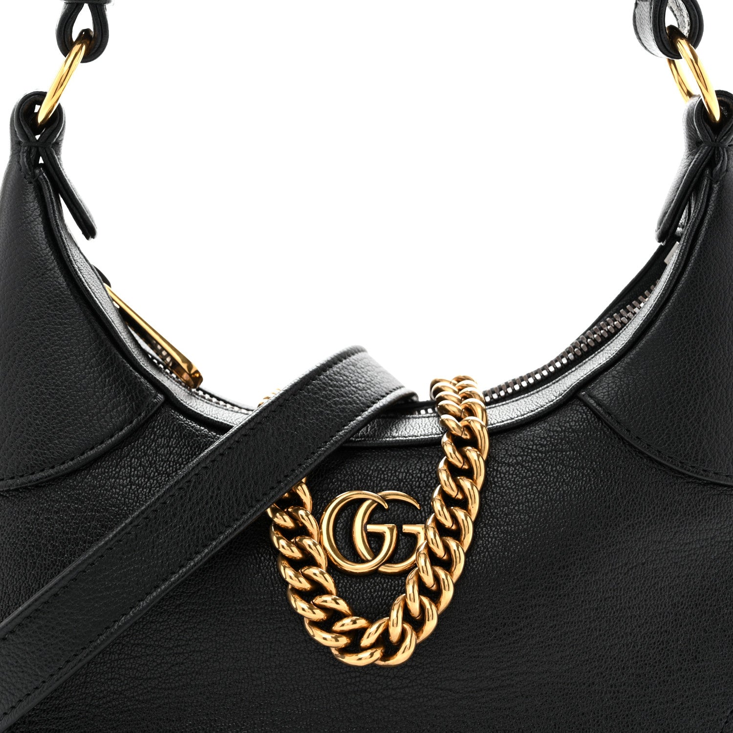 Gucci Goatskin Small Aphrodite Shoulder Bag Black 8 of 12