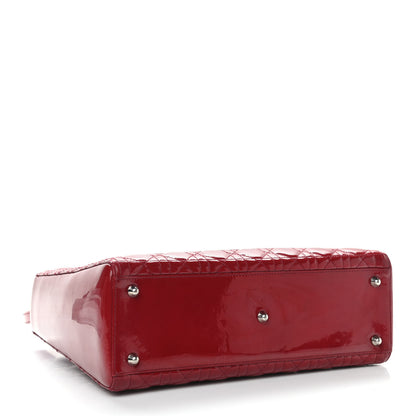 Christian Dior Patent Cannage Large Lady Dior Red 4 of 10