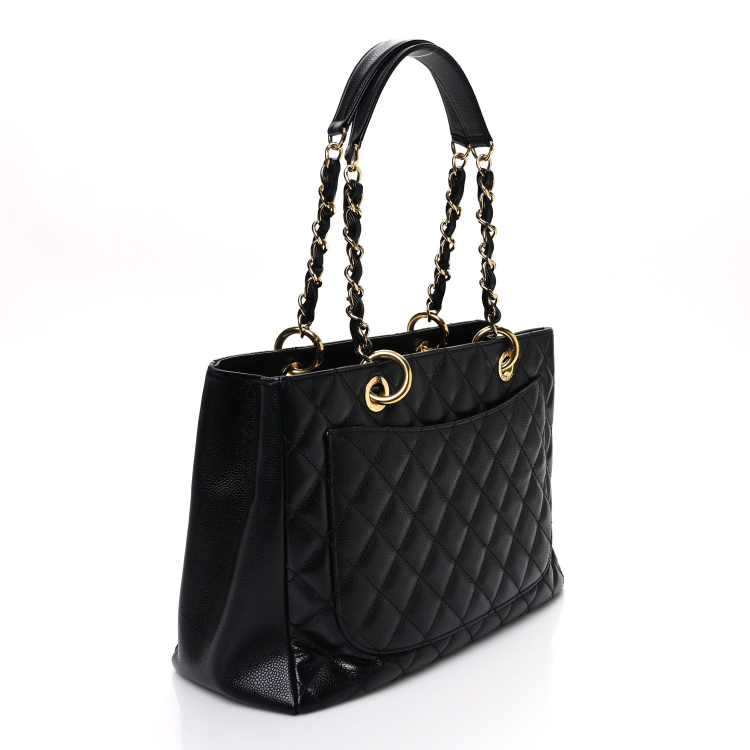 Chanel Caviar Quilted Grand Shopping Tote GST Black 3 of 13