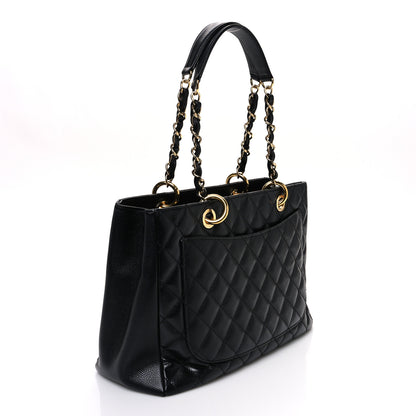 Chanel Caviar Quilted Grand Shopping Tote GST Black 3 of 13
