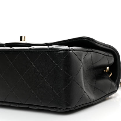 Chanel Lambskin Quilted Mini Rectangular Flap Black 10 of 11