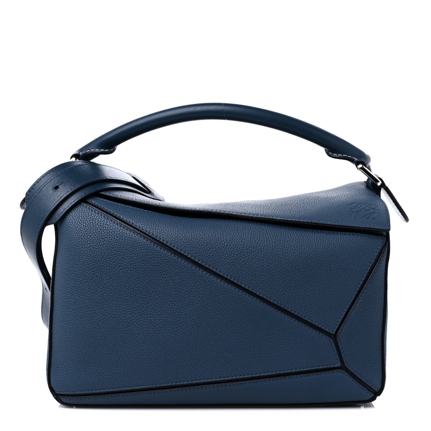 Loewe Calfskin Medium Puzzle Bag Dark Blue 1 of 8