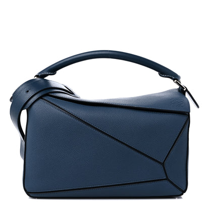 Loewe Calfskin Medium Puzzle Bag Dark Blue 1 of 8