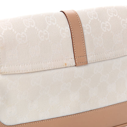Gucci Monogram Small Jackie O Hobo White Brown 11 of 13