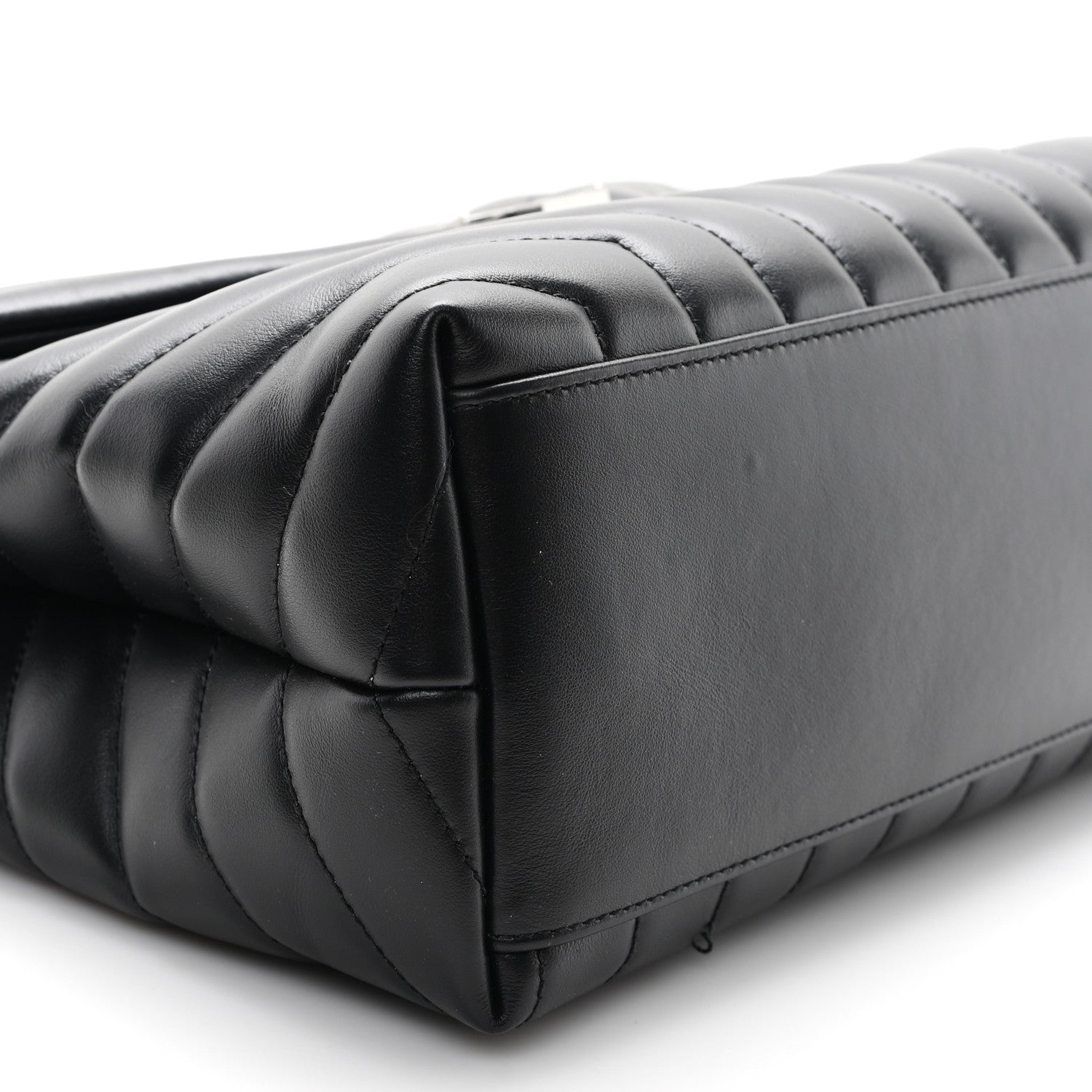 Saint Laurent Calfskin Y Quilted Monogram Medium Loulou Chain Satchel Black 9 of 11
