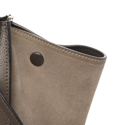 Celine Drummed Calfskin Suede Medium Trapeze Taupe 13 of 20