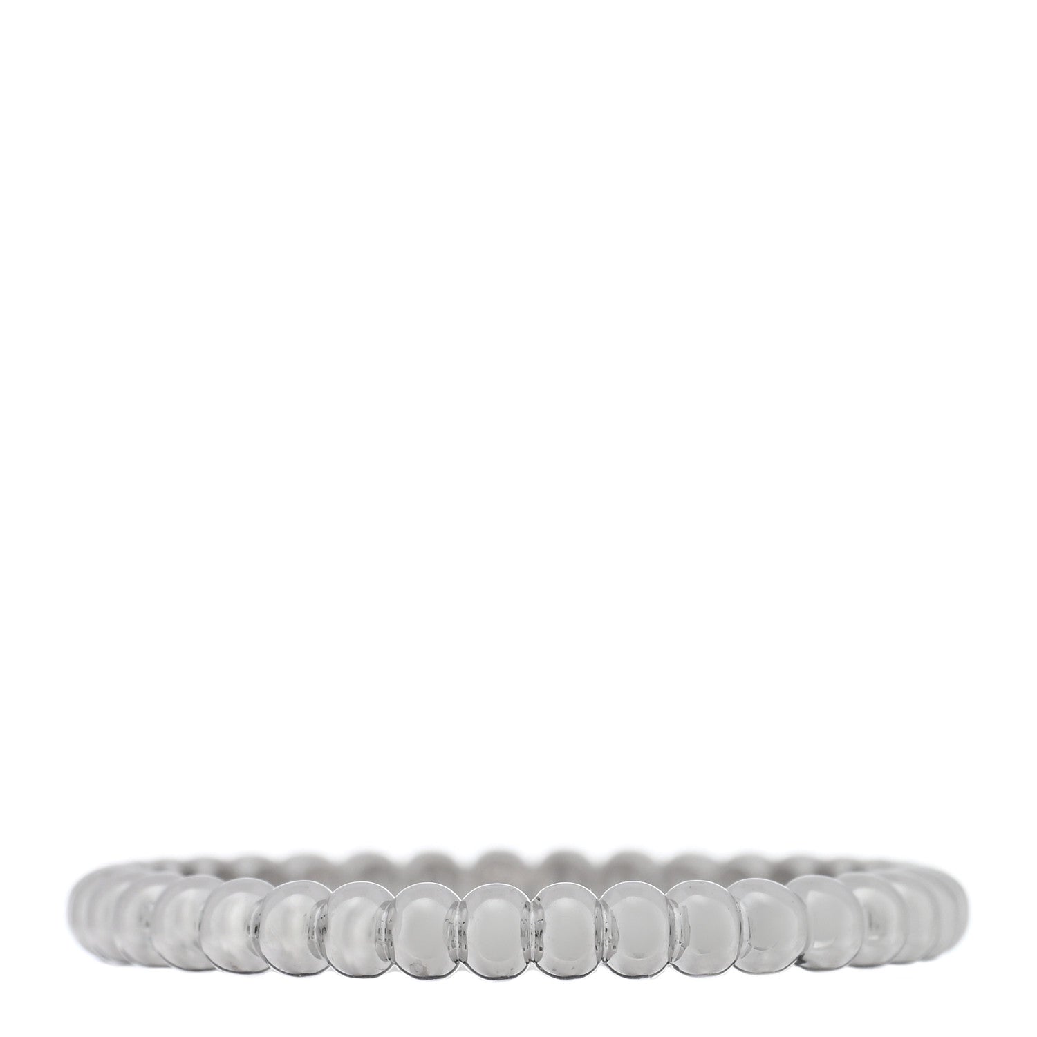 Van Cleef & Arpels 18K White Gold Small Perlee Ring 53 6.25 3 of 4