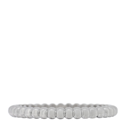 Van Cleef & Arpels 18K White Gold Small Perlee Ring 53 6.25 3 of 4