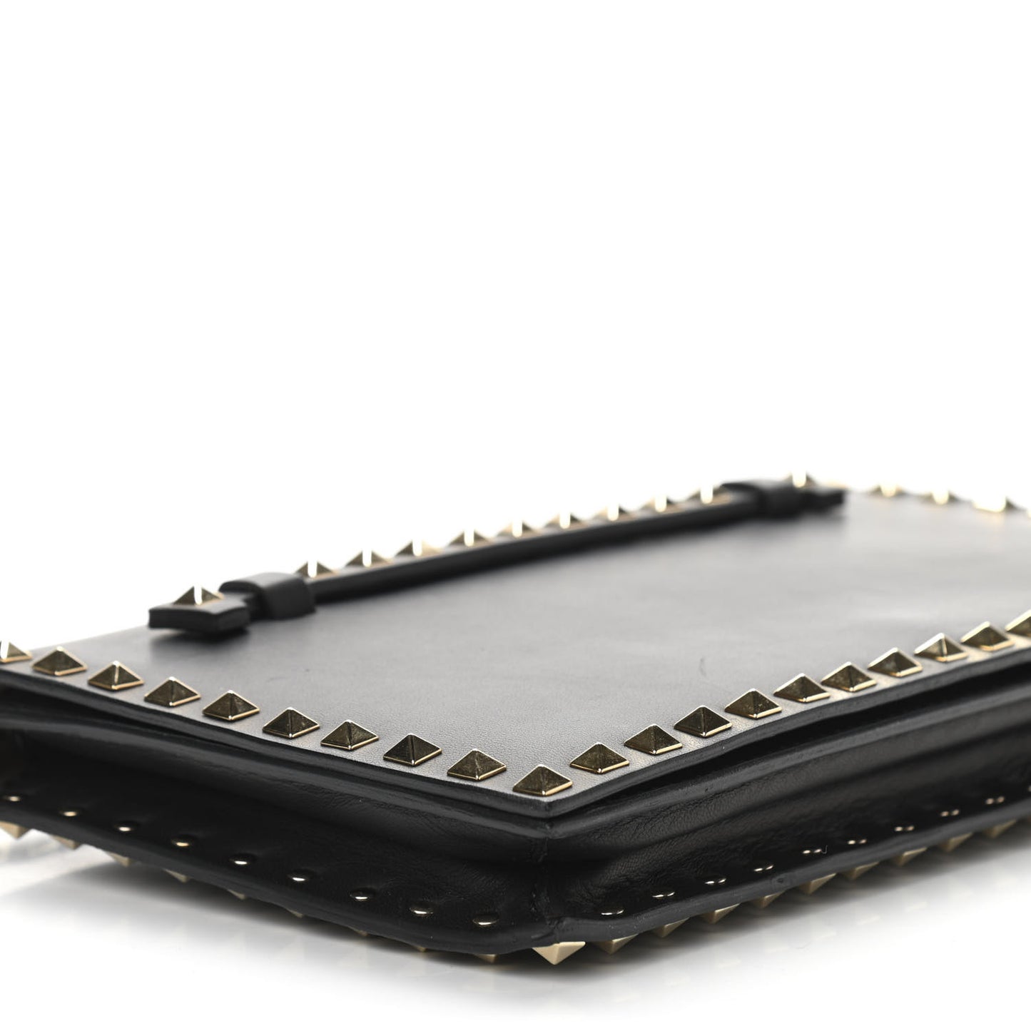 Nappa Rockstud Wristlet Clutch Black