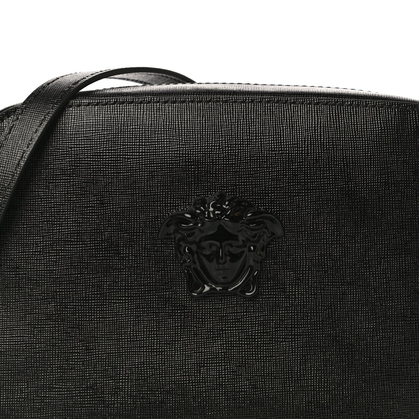 Grained Calfskin Palazzo Camera Bag Black