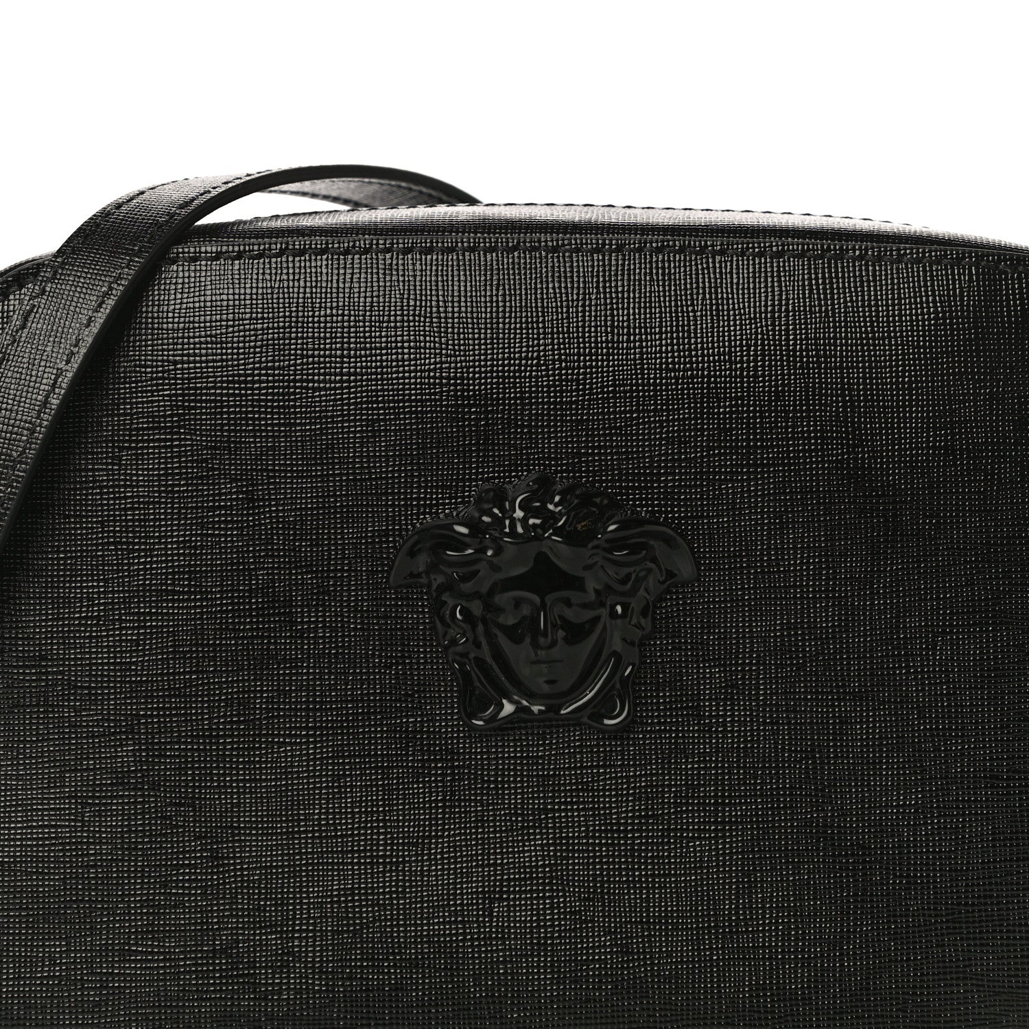 Versace Grained Calfskin Palazzo Camera Bag Black 6 of 10
