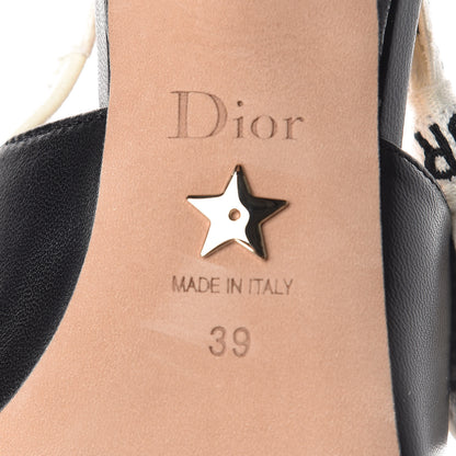 Christian Dior Lambskin Ribbon J'Adior Slingback 65mm Pumps 39 Black 7 of 8