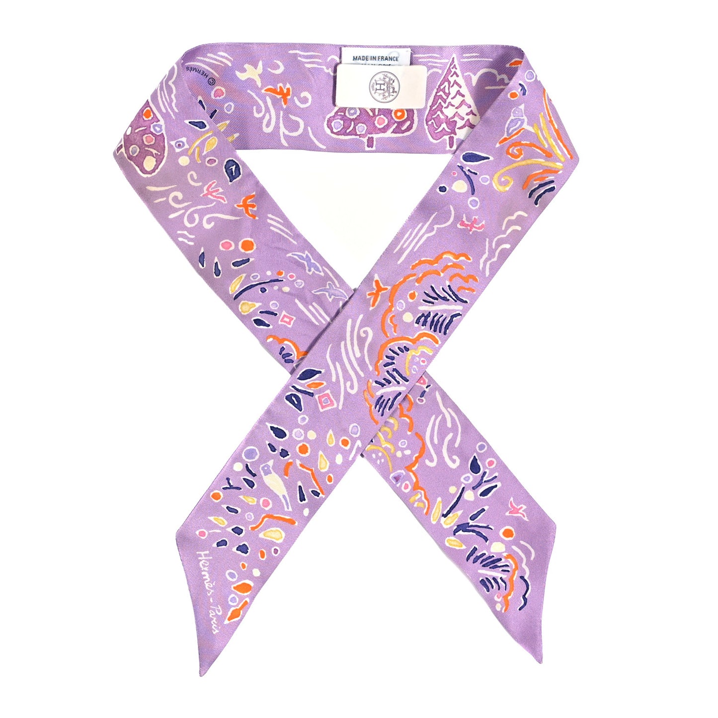 Silk Isola Di Primavera Twilly Lilas Orange Jaune