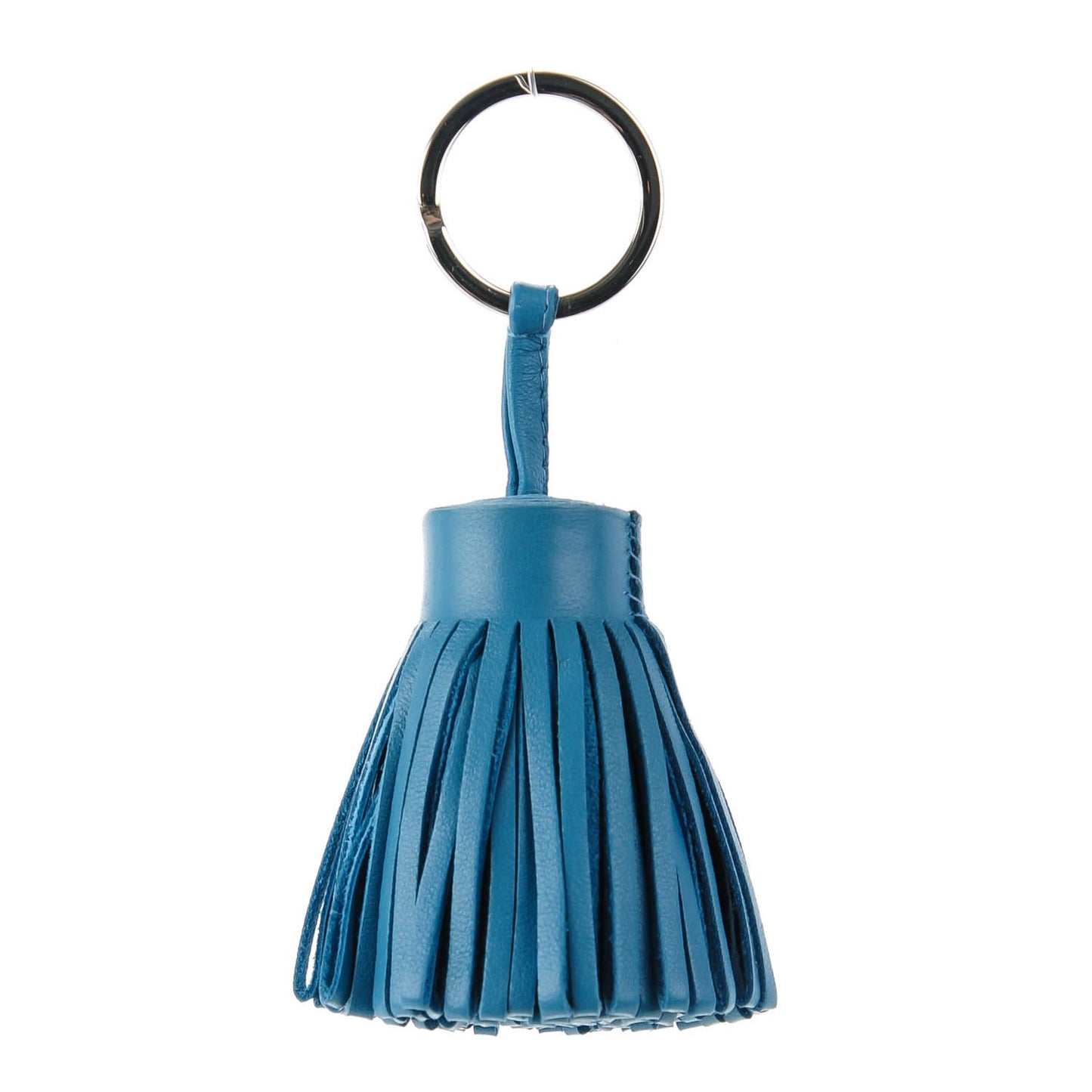 Lambskin Carmen Tassel Key Holder Blue Jean