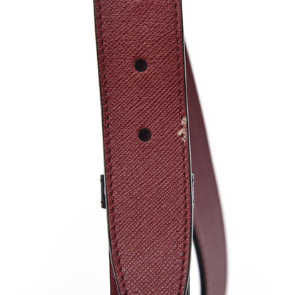 Prada Saffiano Embroidered Sound Twin Pocket Satchel Cherry Black 13 of 13