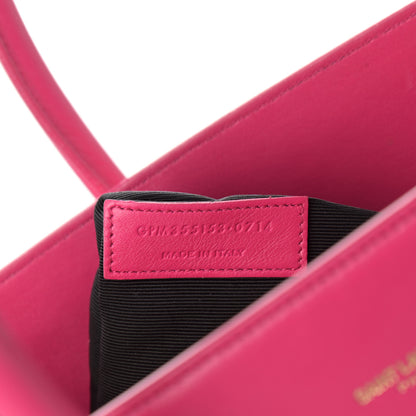 Saint Laurent Calfskin Small Sac De Jour Lipstick Fuchsia 7 of 17