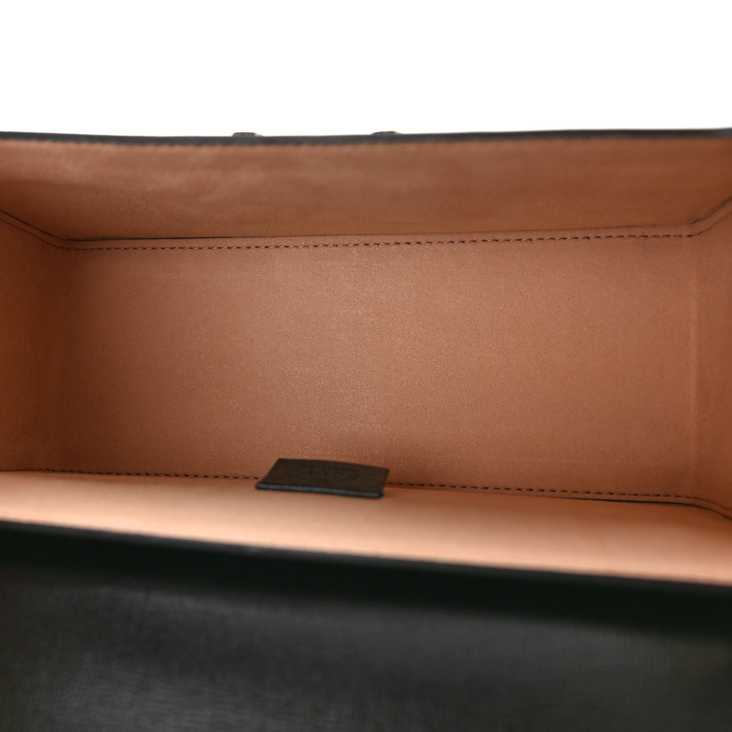 Calfskin Small Padlock Bamboo Shoulder Bag Black