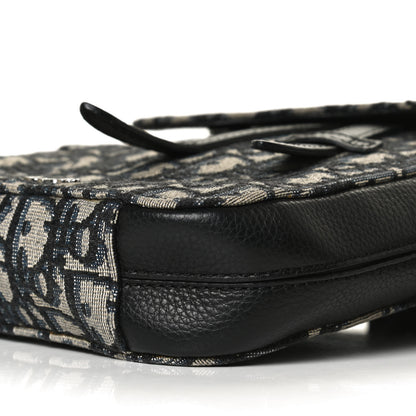 Christian Dior Oblique Saddle Pouch Blue 9 of 11
