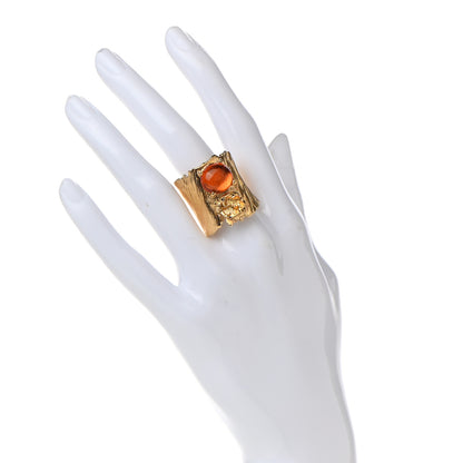 Gucci Metal Crystal GG Ring M Orange 2 of 5
