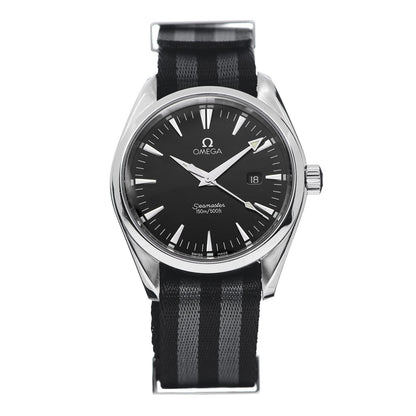 Omega Stainless Steel Nato 39mm Seamaster Aqua Terra Quartz Watch Black 2517.50 1 of 5