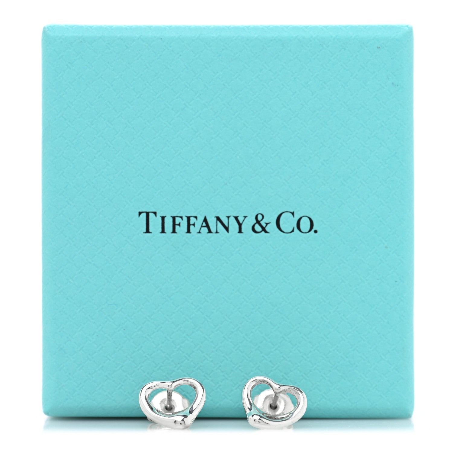 Tiffany Sterling Silver Elsa Peretti 11mm Open Heart Earrings 5 of 5