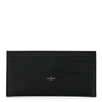 Louis Vuitton Calfskin Felicie Chain Wallet Card Holder Insert Black 1 of 6