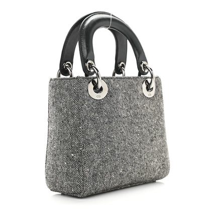 Christian Dior Tweed Mini Lady Dior Black 3 of 10
