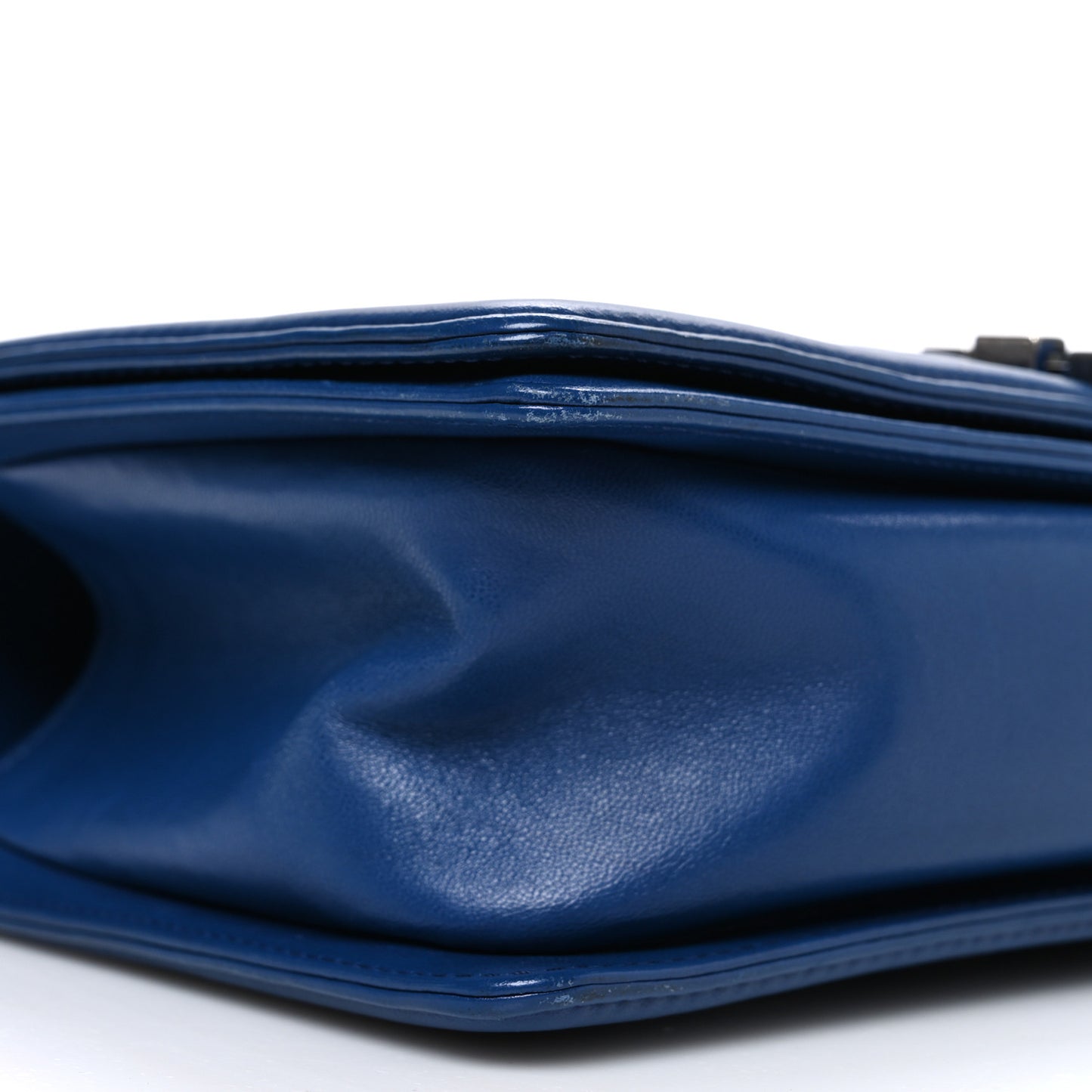 Lambskin Quilted Medium Boy Flap Blue