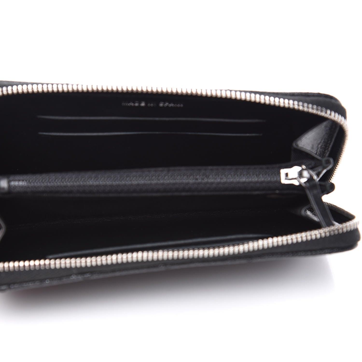 Chanel Iridescent Caviar Quilted Medium Zip Around Wallet Black 5 of 9