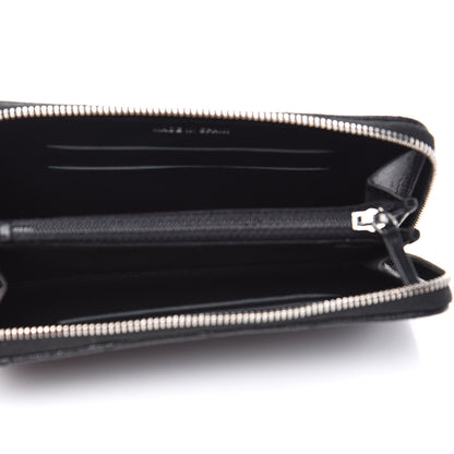 Chanel Iridescent Caviar Quilted Medium Zip Around Wallet Black 5 of 9
