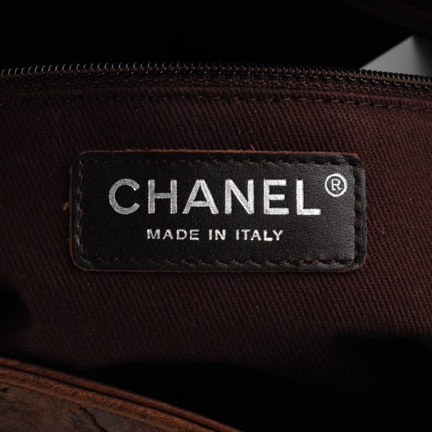 Aged Crumpled Calfskin Small Vintage Flap Brown