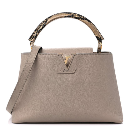 Louis Vuitton Taurillon Snakeskin Capucines PM Galet 1 of 13