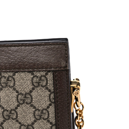 Gucci GG Supreme Monogram Web Medium Ophidia Chain Shoulder Bag Brown 13 of 17