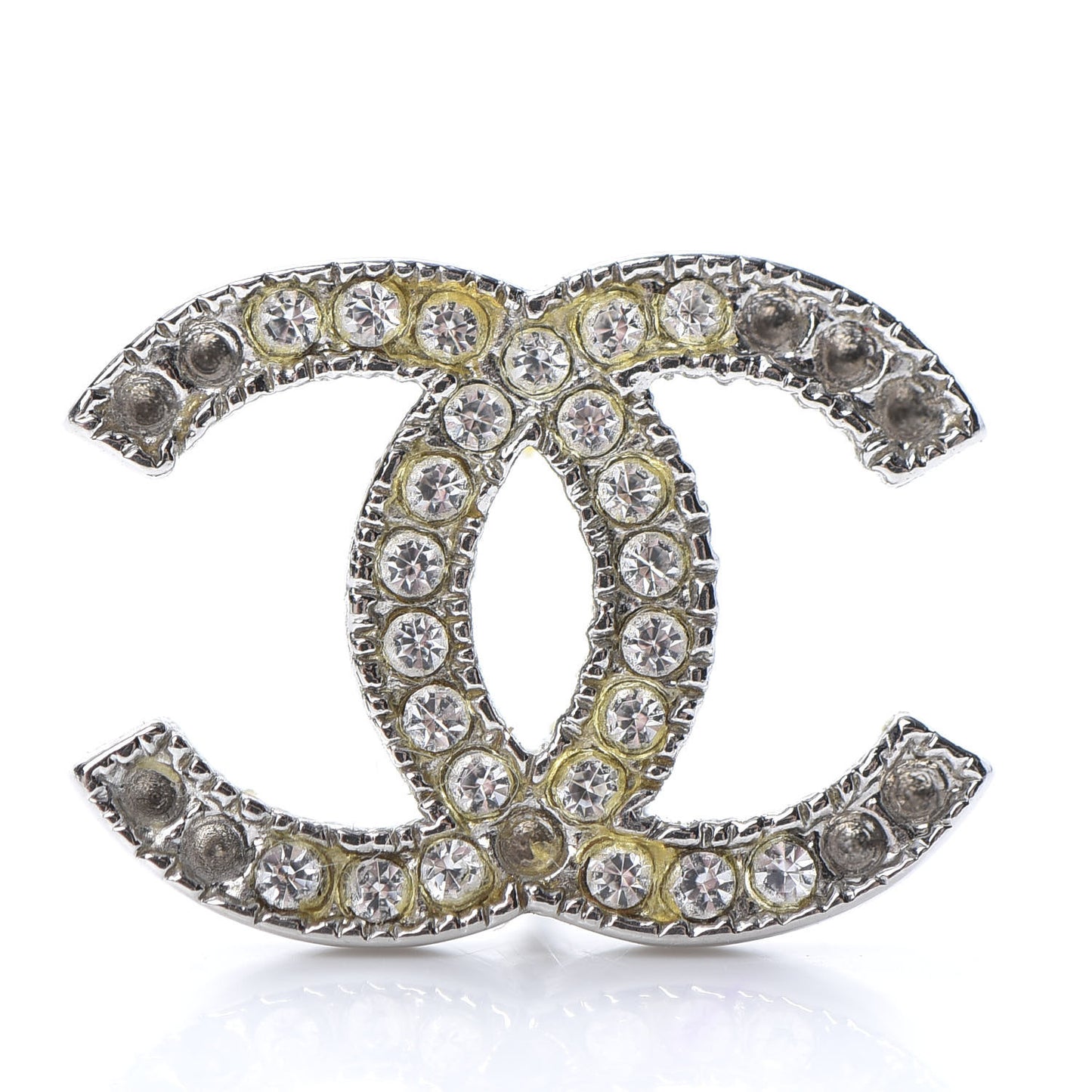 Crystal CC Earrings Silver