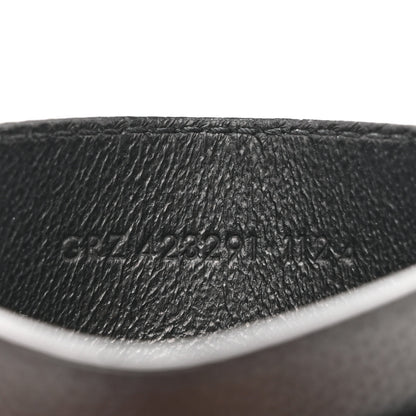 Saint Laurent Grain De Poudre Matelasse Chevron Monogram Credit Card Case Black 7 of 9