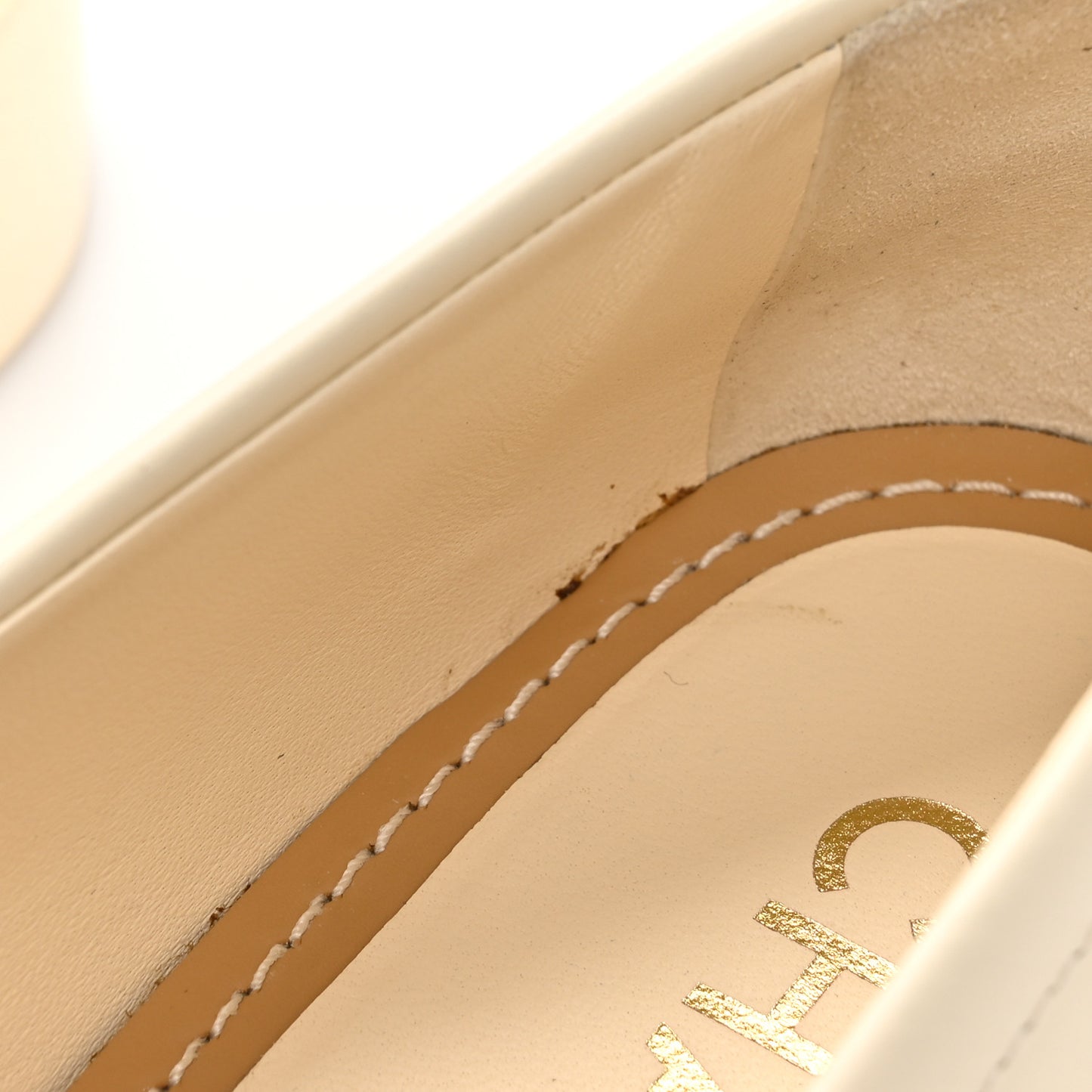 Calfskin Camellia CC Loafers 39.5 Ivory