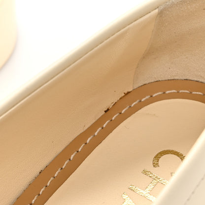 Chanel Calfskin Camellia CC Loafers 39.5 Ivory 10 of 11