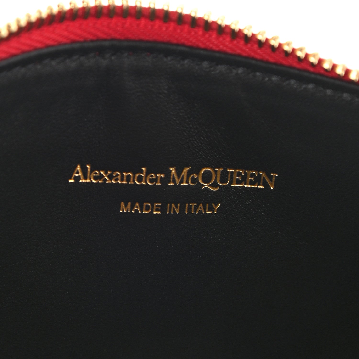 Alexander McQueen Calfskin Crocodile Embossed Skull Zip Wallet Card Holder Deep Red 6 of 8