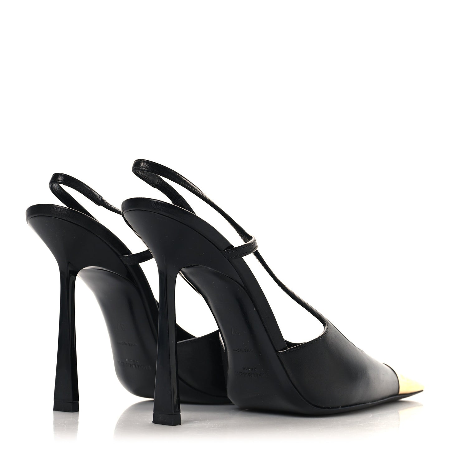 Smooth Calfskin Jeanne 110 Slingback Pumps 37 Black