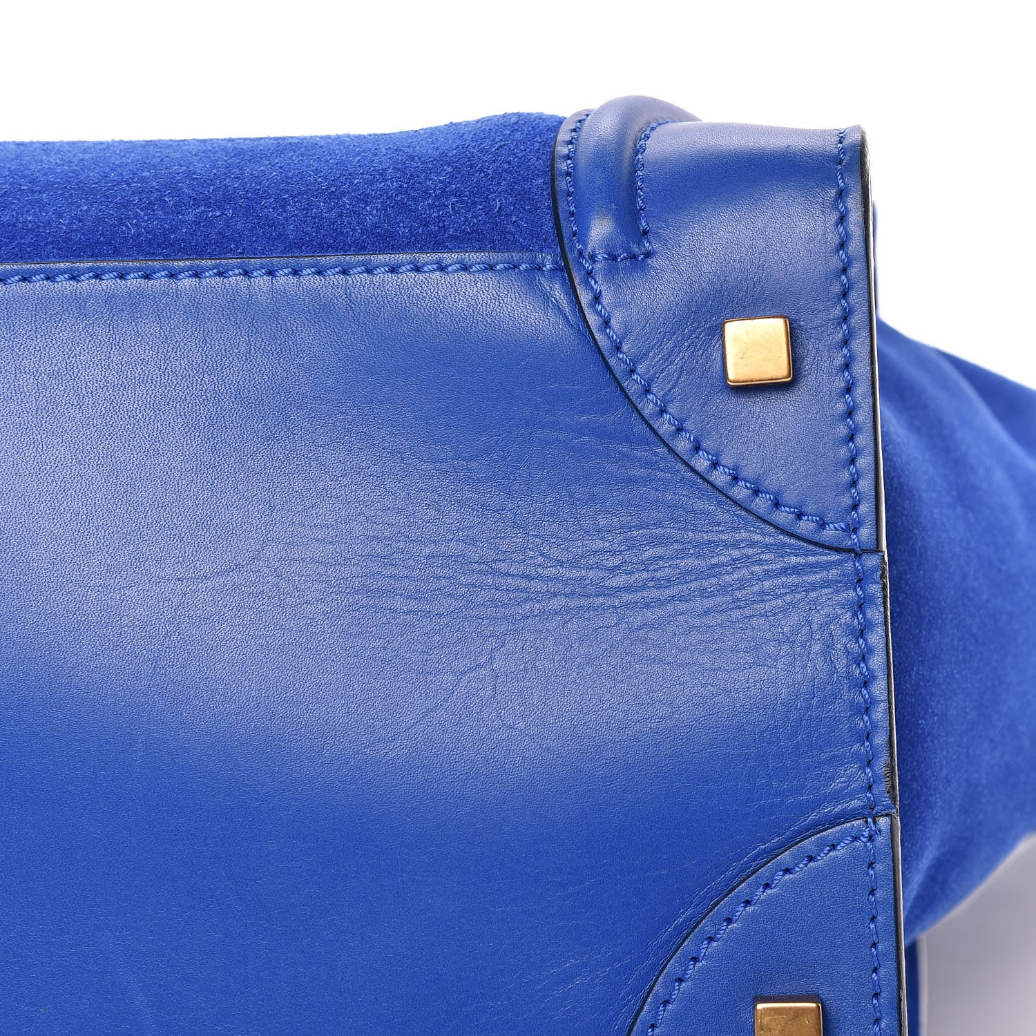 Celine Smooth Calfskin Suede Mini Luggage Royal Blue 15 of 16