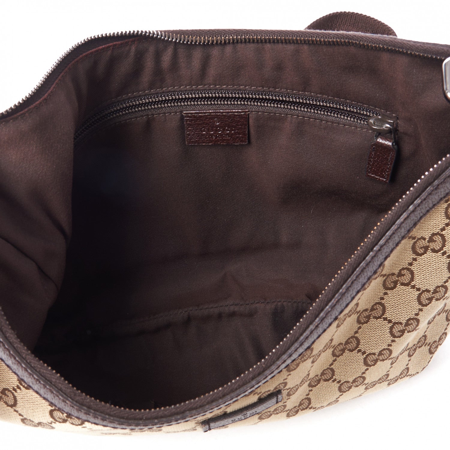 Gucci Monogram Medium Half Moon Hobo Dark Brown 4 of 8