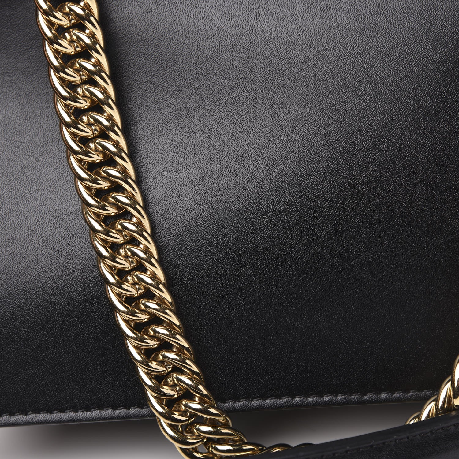 Fendi Vitello Liberty FF 1974 Embossed Small Kan I Shoulder Bag Black 10 of 11